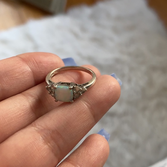 Opal ring sterling silver - Picture 3 of 3